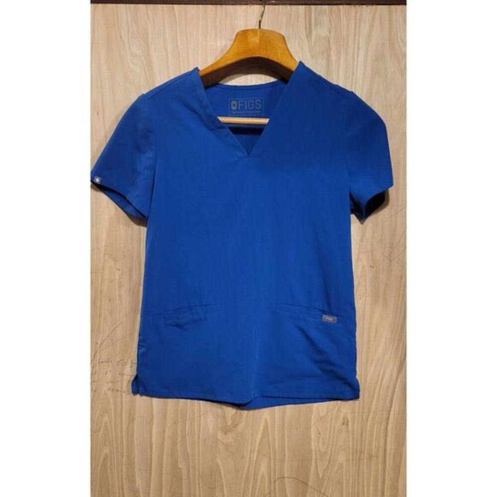 FIGS‎ Casma Three-Pocket Scrub Top XS Limited edition color-Alps Blue Pre-owned